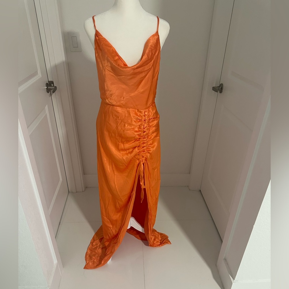 NBD Vibrant Orange Backless Dress New with tags